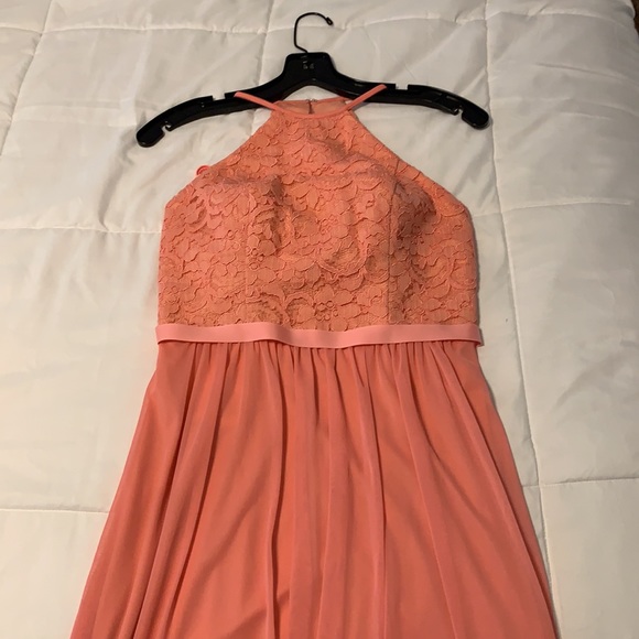 David’s Bridal short bridesmaid dress, (Parfait) - Picture 1 of 7